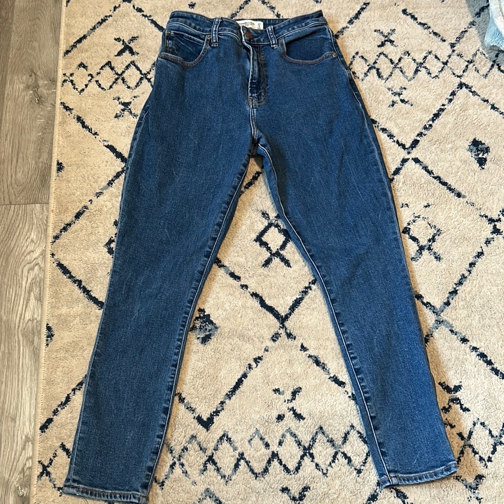Abercrombie & Fitch curve love super skinny ankle high rise jeans size 27/4